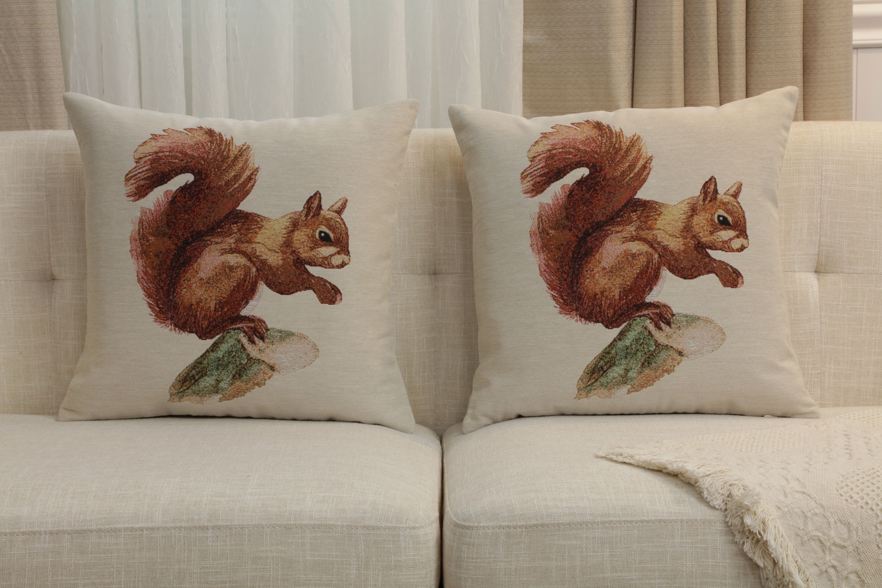 Red Squirrel Cushion  Cover