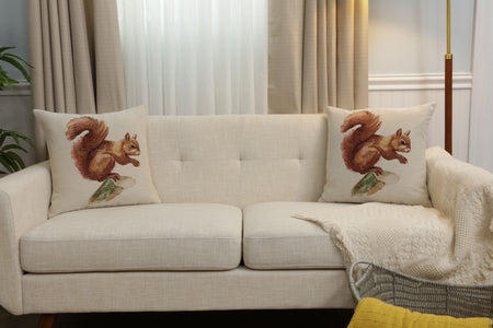 Red Squirrel Cushion  Cover