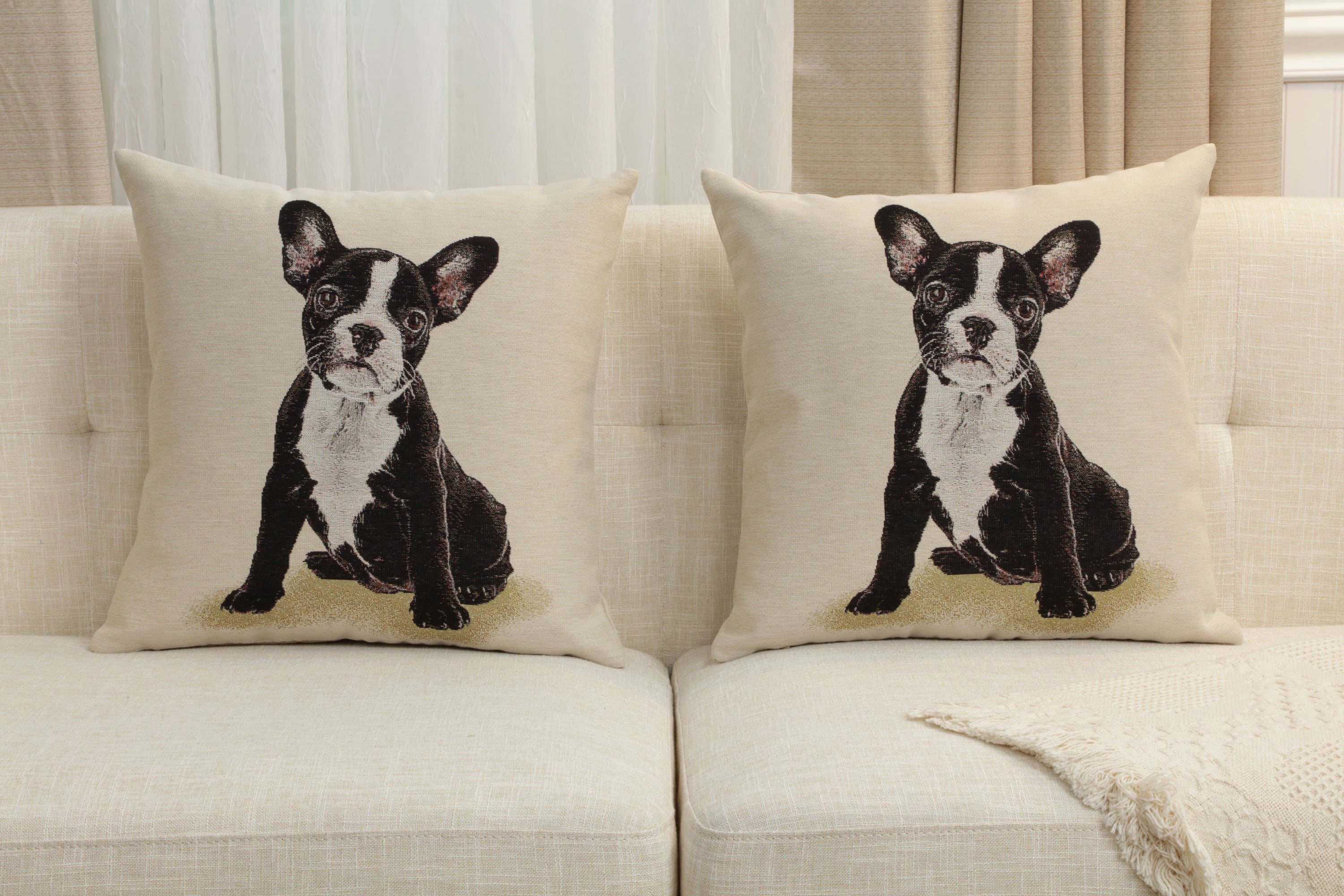 Boston Terrier Cushion  Cover
