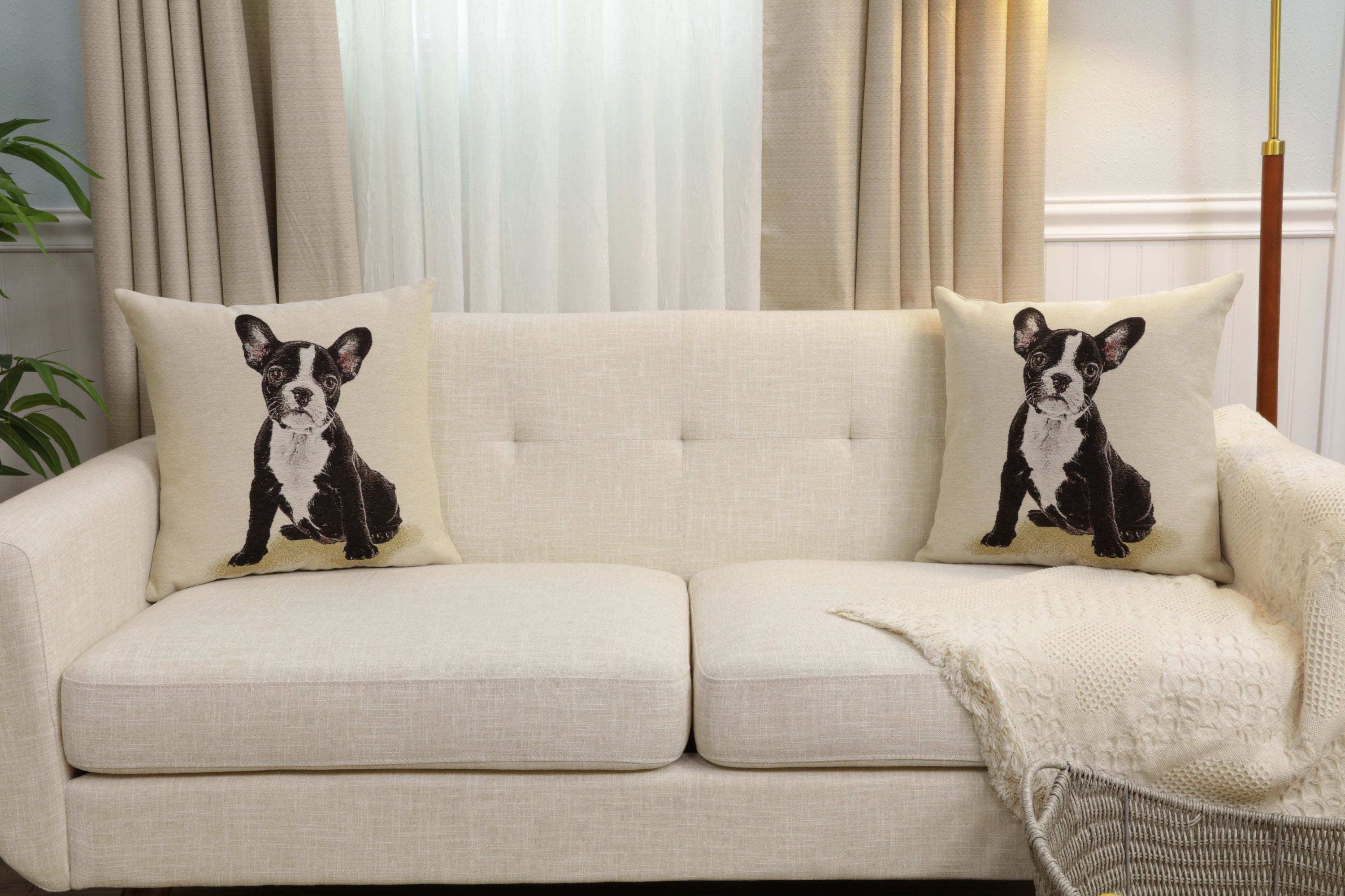 Boston Terrier Cushion  Cover