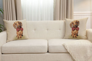 Bow Dog Cushion  Cover