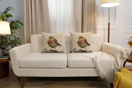 Sparrow Robin Cushion  Cover