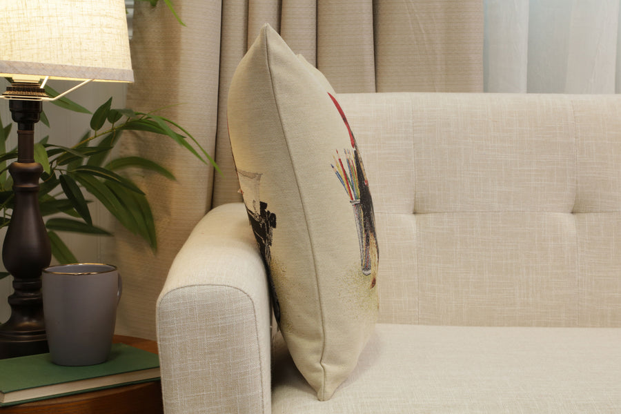 Writer Yorkie Cushion  Cover