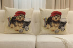 Writer Yorkie Cushion  Cover