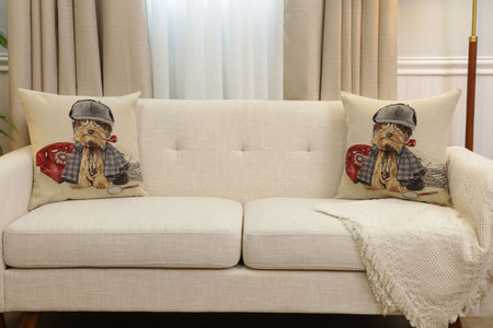 Sherlock Yorkie Cushion  Cover