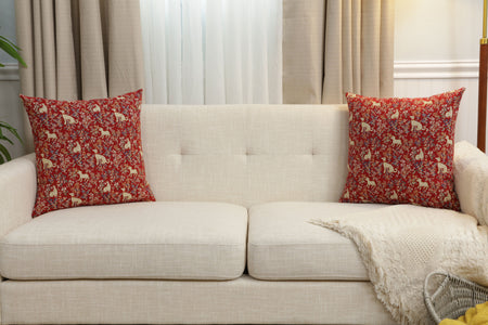 Red Rabbit  Cushion  Cover