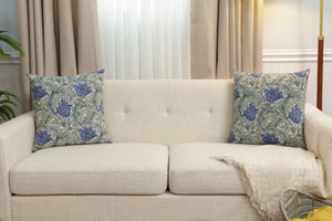 Blue Anemone Cushion  Cover