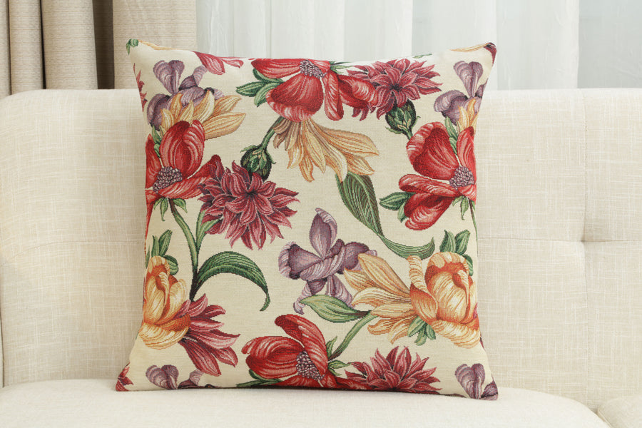 Iris Blossoms Cushion  Cover