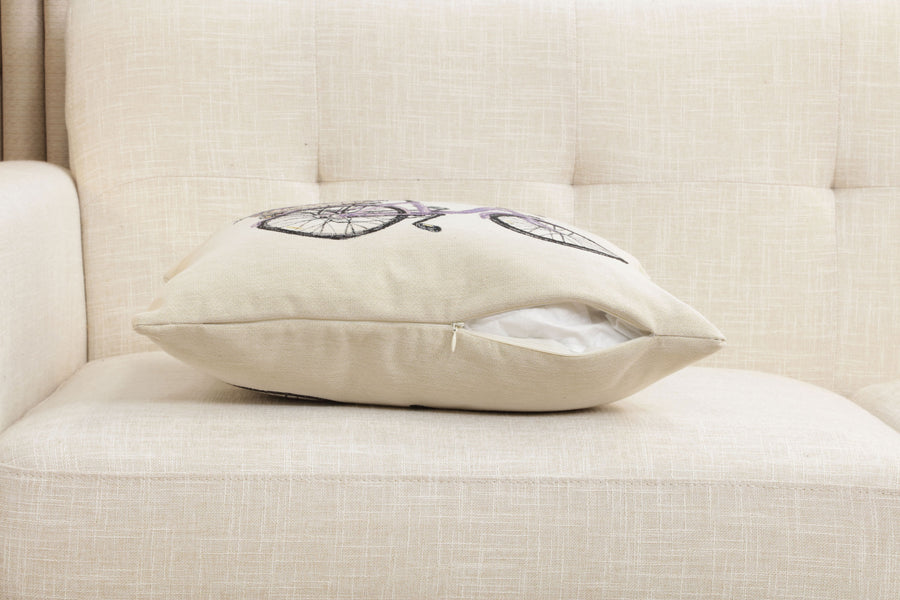 Bike with Lavender Cushion  Cover