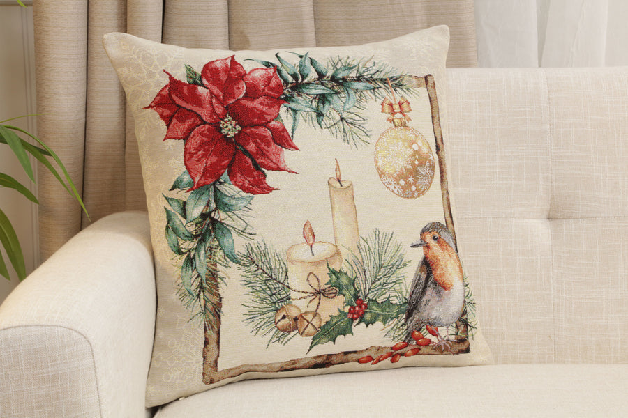 Noel Birds Cushion  Cover