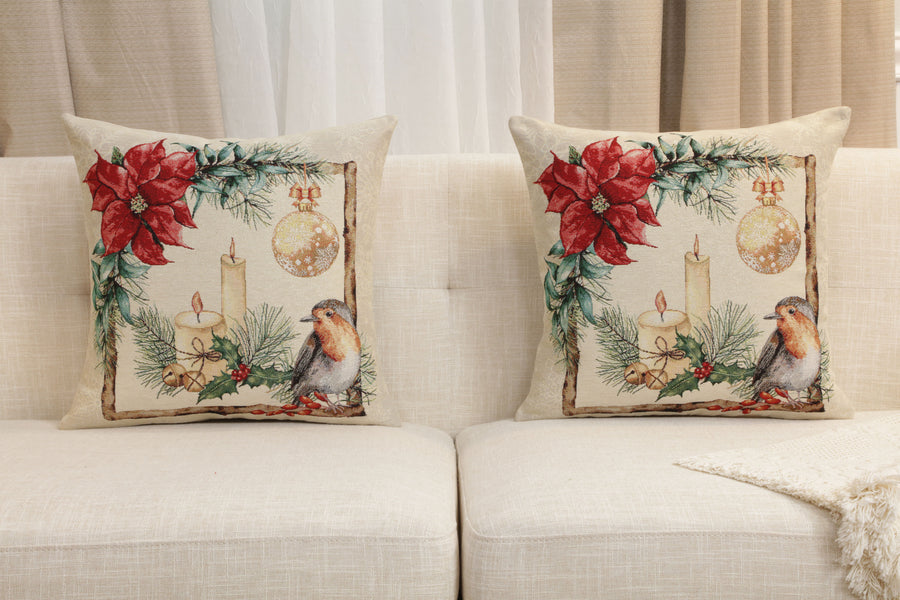 Noel Birds Cushion  Cover
