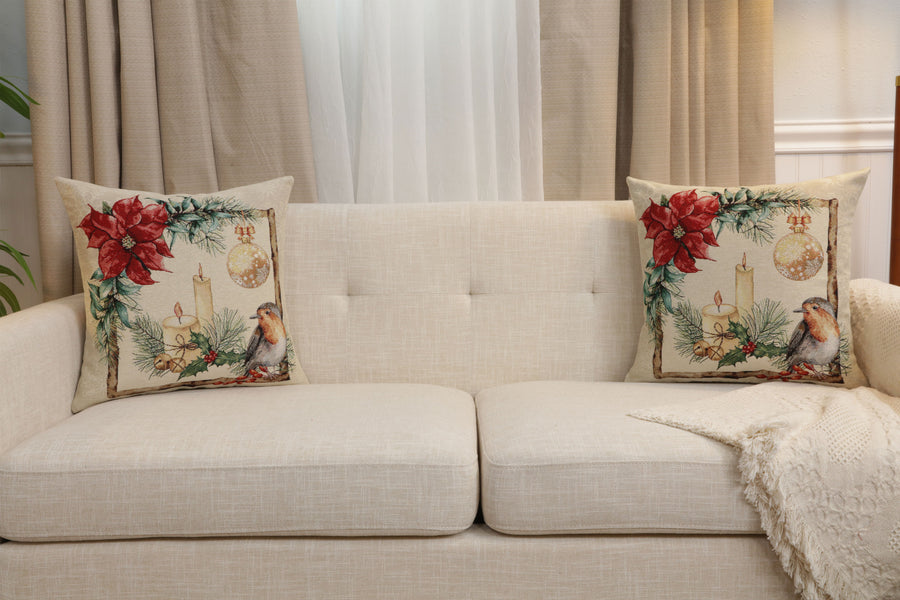 Noel Birds Cushion  Cover