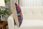 Coquelicots Blue European Cushion Cover