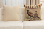 Pheasants Facing Left European Cushion Cover