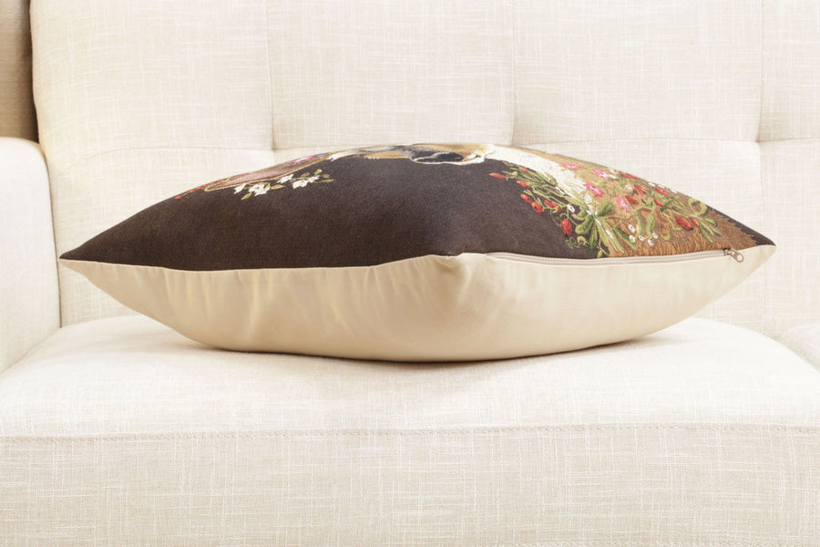 Forest Deer Brown European Cushion Cover