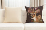 Forest Deer Brown European Cushion Cover