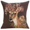 Forest Deer Brown European Cushion Cover