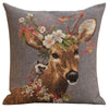 Forest Stag Grey European Cushion Cover