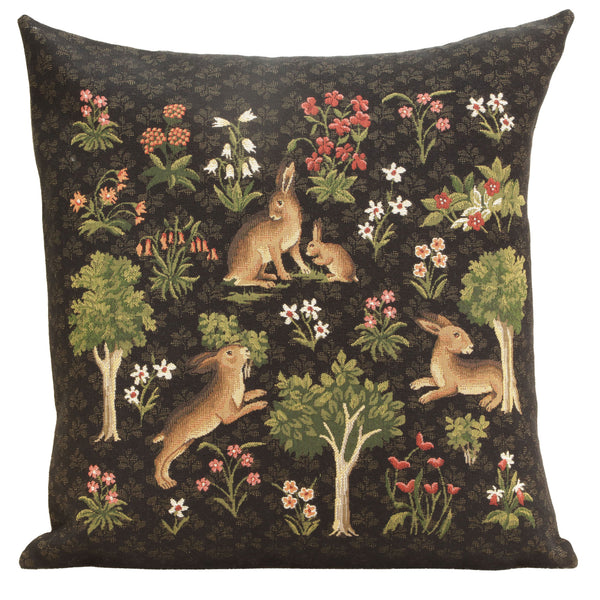 Forest Rabbit Family European Cushion Cover