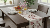 Cherry Blossom White French Tapestry Table Runner