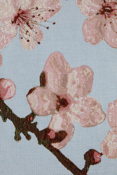 Cherry Blossom Blue French Tapestry Table Runner