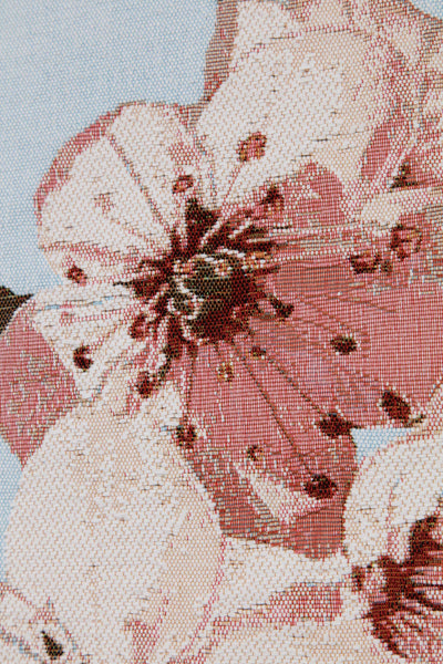 Cherry Blossom Blue French Tapestry Table Runner