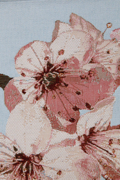 Cherry Blossom Blue French Tapestry Table Runner