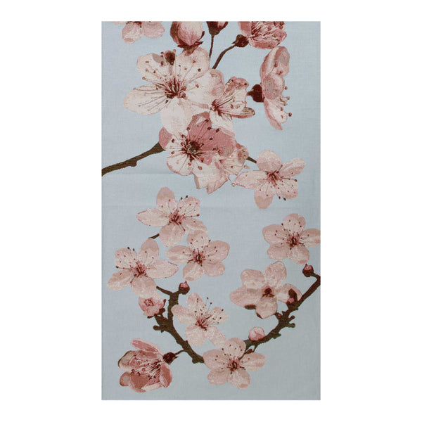 Cherry Blossom Blue French Tapestry Table Runner