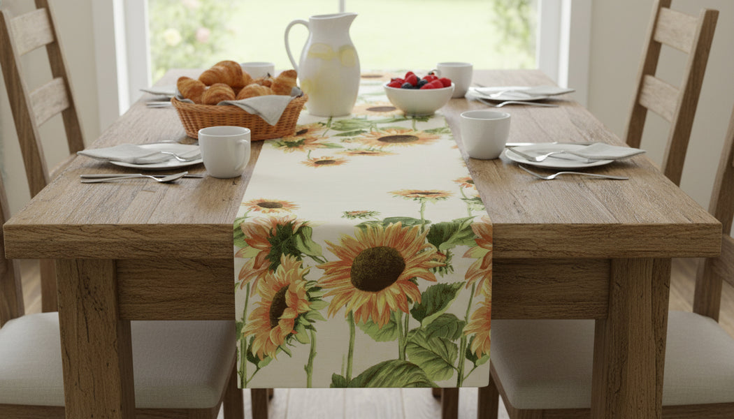 Sunflowers Runner French Tapestry Table Runner