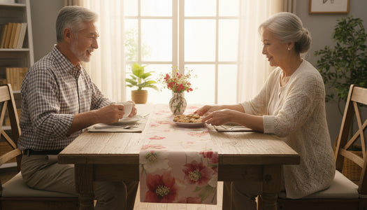 Hellebores Pink Runner French Tapestry Table Runner