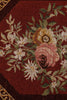 Aubusson Red Small French Tapestry Table Runner