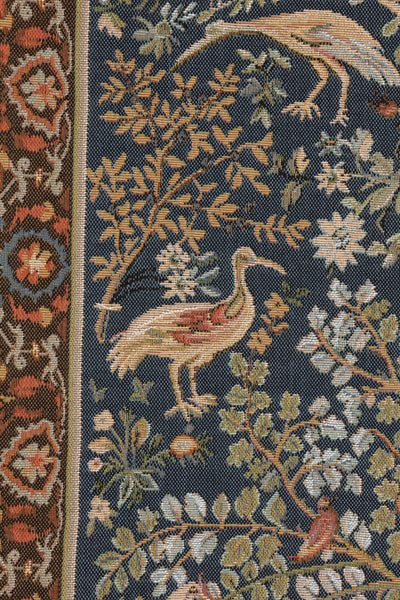 Tree and Birds in Blue French Tapestry