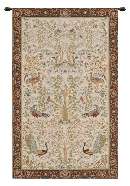 Tree and Birds in Cream French Tapestry