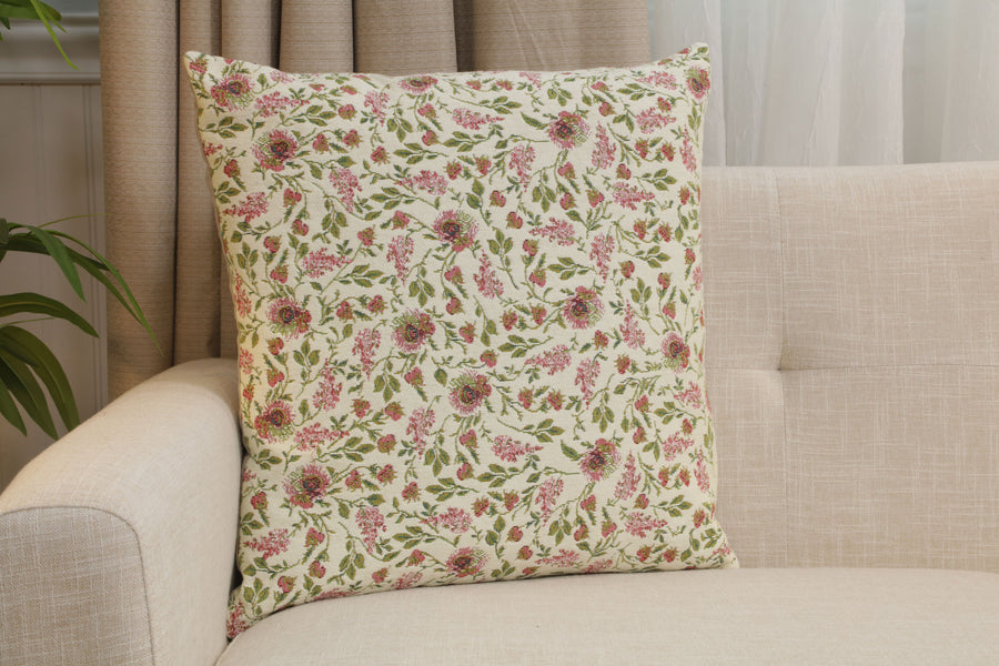 Broche Flowers French Tapestry Cushion