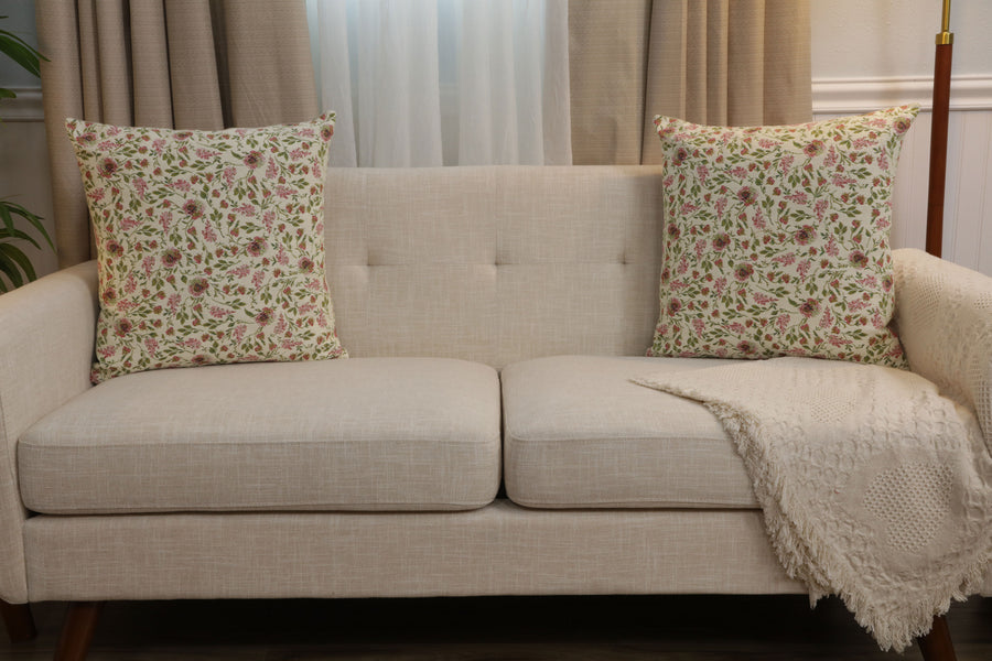 Broche Flowers French Tapestry Cushion