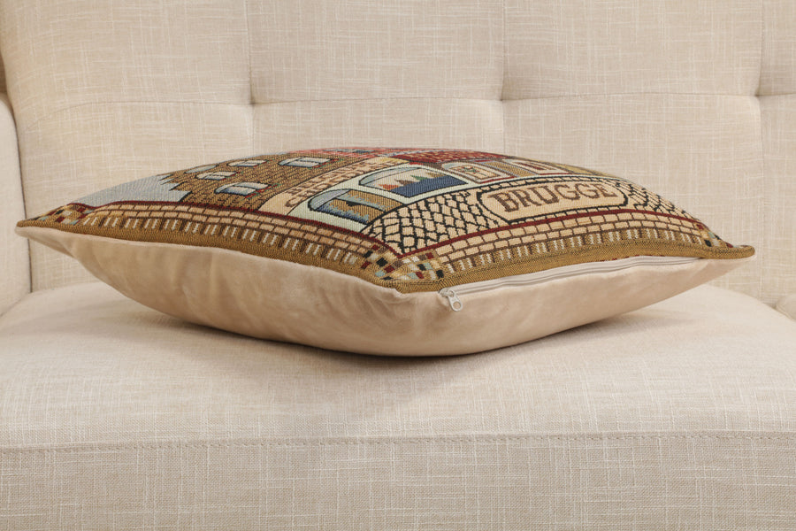 Brugge Houses Belgian Cushion Cover