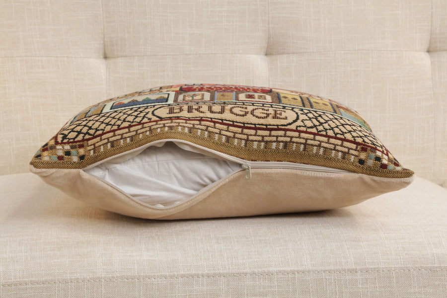 Brugge Houses Belgian Cushion Cover