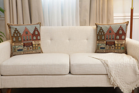 Brugge Houses Belgian Cushion Cover