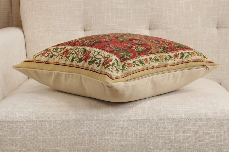 Tree of Life Red I European Cushion Cover