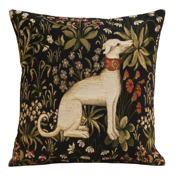 Medieval Hound Sitting European Cushion Cover