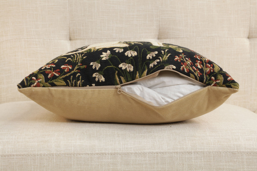 Medieval Hound Sitting European Cushion Cover