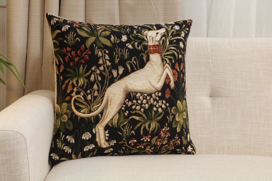 Medieval Hound Leaping European Cushion Cover