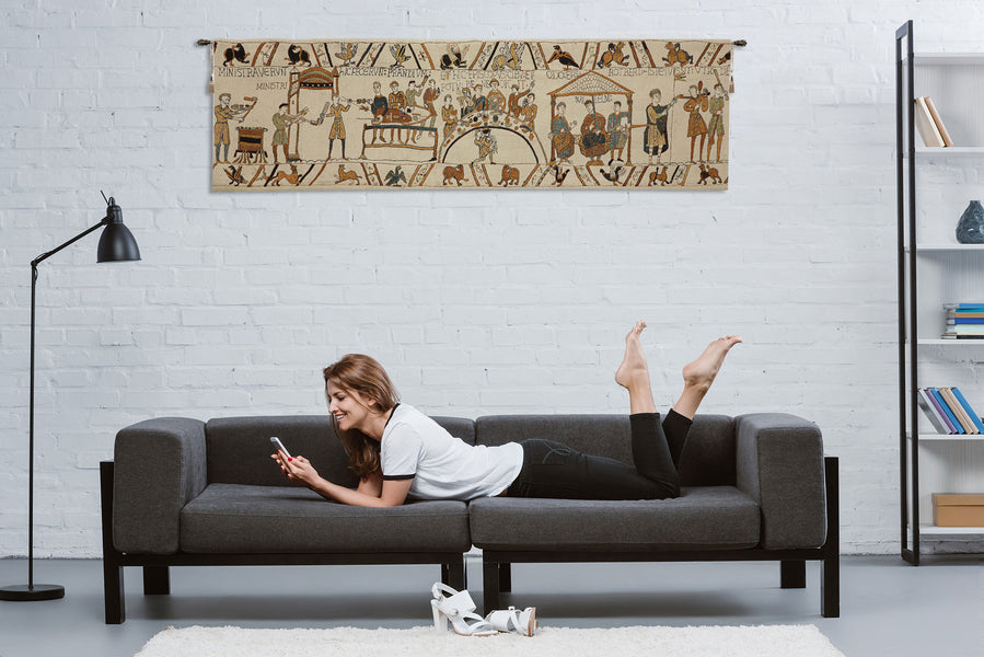 Bayeux The Banquet Large European Tapestry