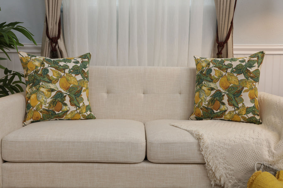 Citrons Large European Cushion Cover