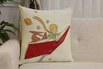The Little Prince Reading a Book European Cushion Cover