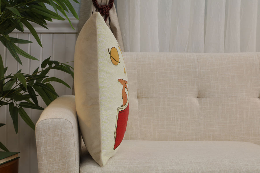 The Little Prince Reading a Book European Cushion Cover