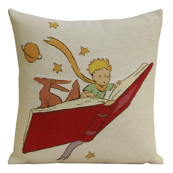 The Little Prince Reading a Book European Cushion Cover
