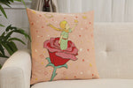 The Little Prince Standing on a Rose European Cushion Cover