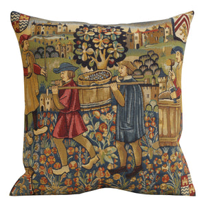 Les Vendanges Large European Cushion Cover