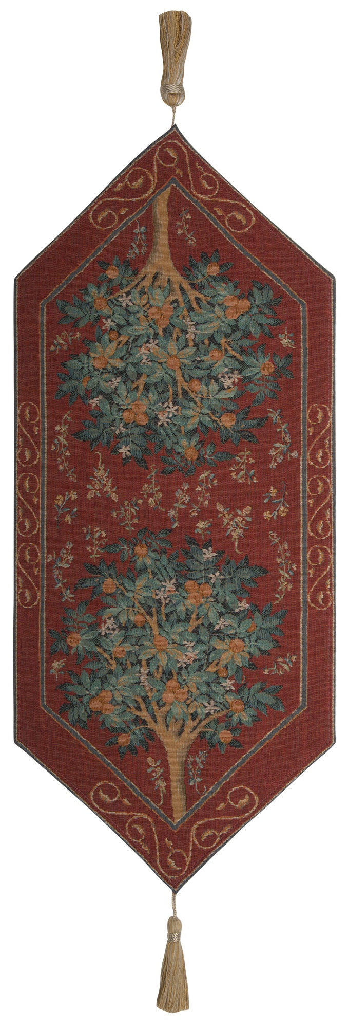 Orange Tree II French Tapestry Table Runner
